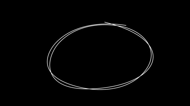 Handwritten red circle. For marking text, numbers, marker pen, pencil, logo, Motion graphics of highlight marking concept, Hand drawn circle underline sketch. Oval pencil stroke. Doodle mark scribble.
