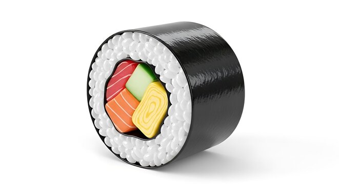 Fresh sushi maki roll with salmon and avocado