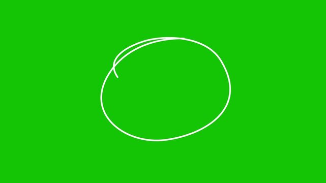 Hand drawn circle underline sketch. Oval pencil stroke. Doodle mark scribble. Ellipse and round emphasis, Hand Drawn Oval Highlight Effect, 4k circle animation with alpha channel