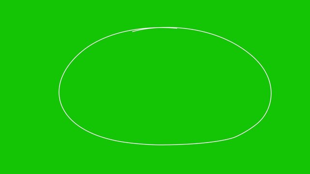 Hand drawn of abstract circle looping animation. Alpha channel, Marker sketch round shape, Abstract scribble motion, Highlight or emphasis effect, hand drawing circles animation on black background