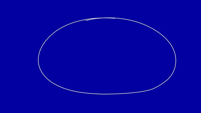 Hand drawn of abstract circle looping animation. Alpha channel, Marker sketch round shape, Abstract scribble motion, Highlight or emphasis effect, hand drawing circles animation on black background
