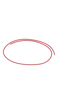 Brush stock red circle marker with drawing effect on white background. Highlighter marker pen style animation. Hand drawing a different circle. Red circle highlight marker