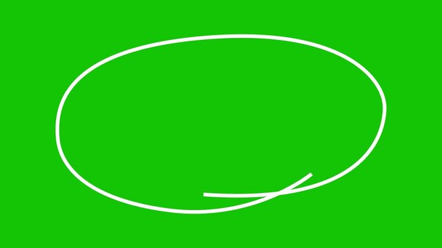 Circle on white background in animated scribble style stop motion. Hand-drawn red circle animation perfect for highlighting objects or text in creative video projects.