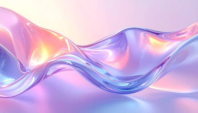 Liquid metal and glass blend into organic waves with a futuristic and luxurious mood generative AI
