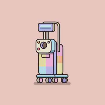 Illustrated Portable Medical X-Ray Scanner Machine