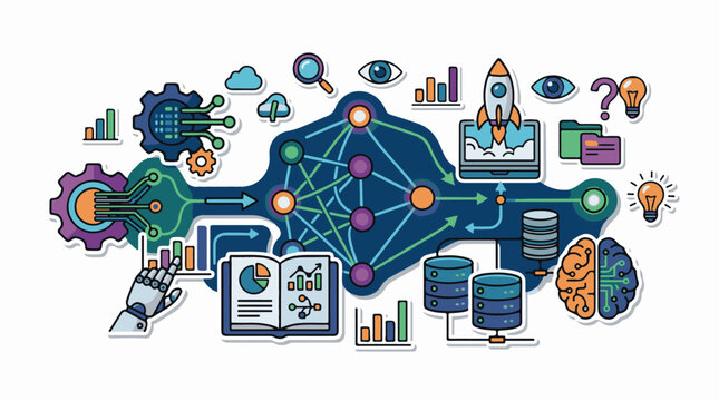 Digital network processing with gears brain rocket and data