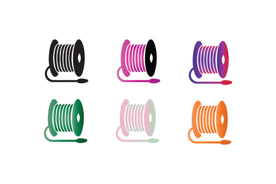 Colorful spring coils and slinky toys in motion. Vibrant vector illustration of bouncing metallic playthings for kids and design projects.