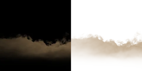 Soft brown cloud on a transparent background during mid-afternoon light © Liubov