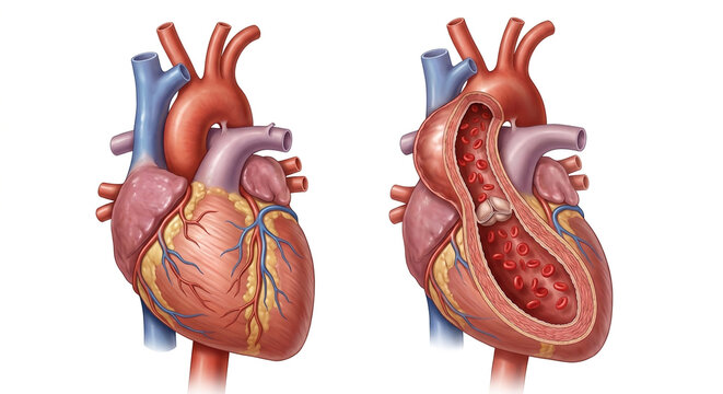 Human Aortic Aneurysm &ndash; Thoracic Aorta Cross-Section with Vascular Anatomy