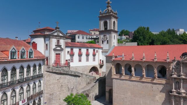 Pull Out View of Church of Saint Goncalo, Amarante, Portugal
