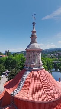 Aerial View of Church of Saint Goncalo, Amarante, Portugal