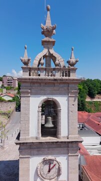 Establishing Shot of Church of Sao Goncalo, Amarante, Portugal