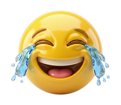 Laughing crying emoji with tears of joy 3D render