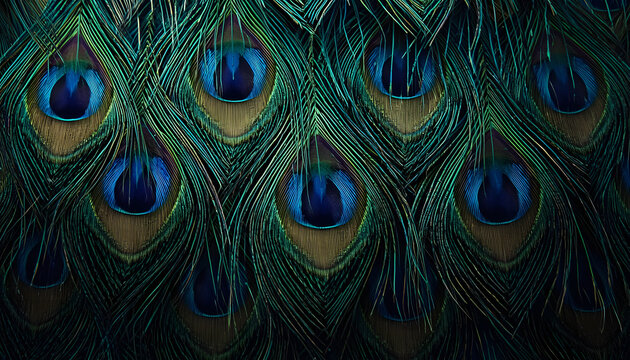 Peacock feather eye pattern