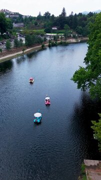 Establishing Shot of Tamega River, Amarante, Portugal