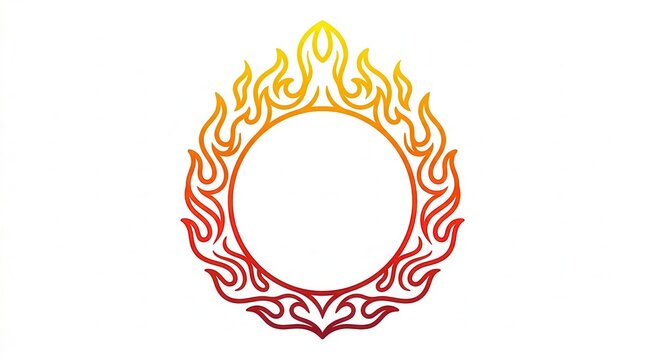 flame circle, fire logo