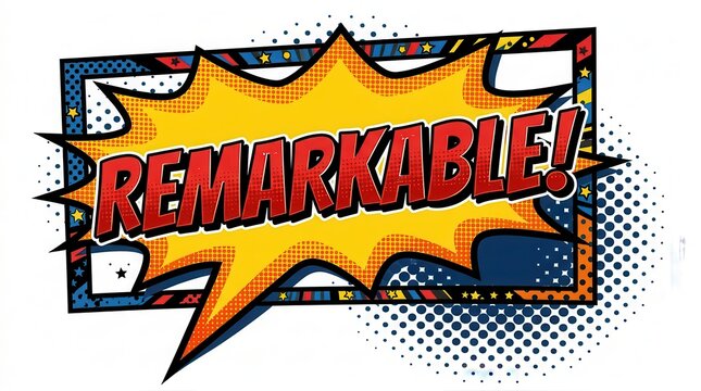 remarkable comic speech bubble