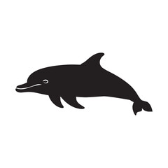 Obraz premium Dolphin Jump Silhouette Icon