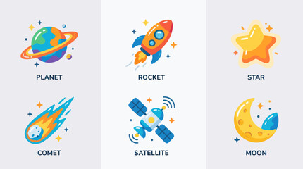Space exploration icons and symbols © Arg