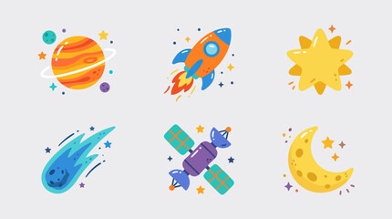 Space exploration icons and symbols © Arg