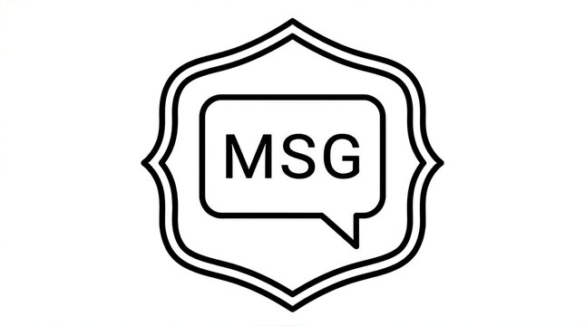 MSG speech bubble logo, communication symbol