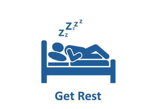 Person sleeping soundly in bed with Zzz symbols above.