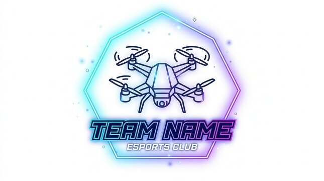 Drone esports club logo template