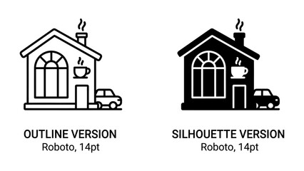 Fototapeta premium House and car icon
