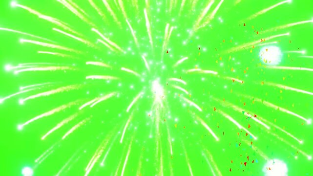 3D confetti explosion animation on greenscreen background. Perfect for celebration themes