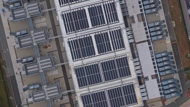Aerial view of a hyperscale data center infrastructure