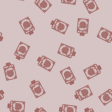 fingerprint sensor module line seamless pattern fingerprint sensor module thin line illustration