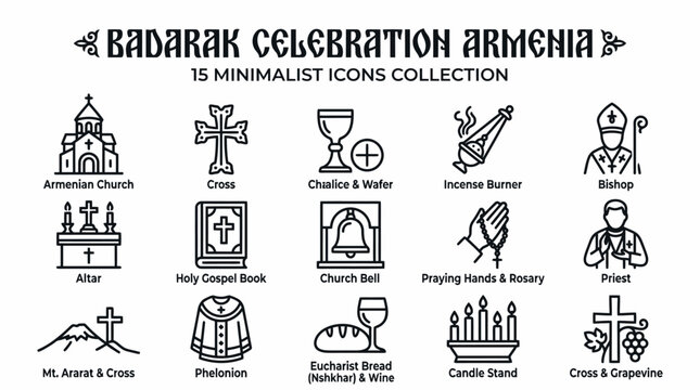 Armenian Badarak Celebration Icons: Religion, Culture, Worship