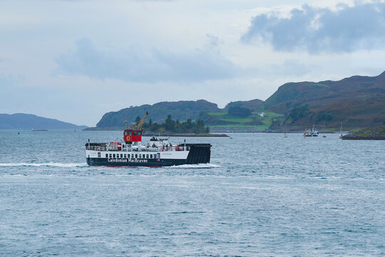 Oban, Scotland - September 19 2025: The Caledonian MacBrayne ferry "Loch Striven" in Oban. It usually serves the route between Oban and Lismore.