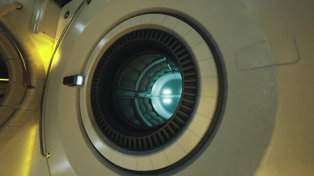 Laboratory airlock portal inside space station, sterile circular doorway, research sample transfer scenario, clean lighting, equipment and experiment flow