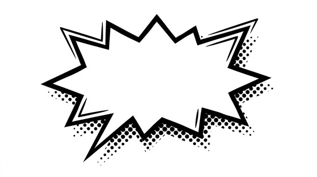 comic book speech bubble, cartoon explosion