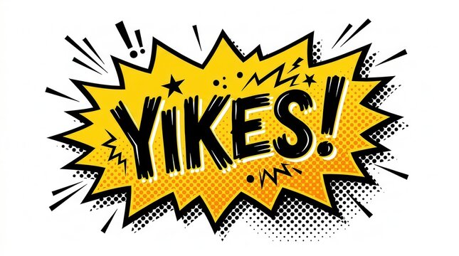 Comic book speech bubble with YIKES!