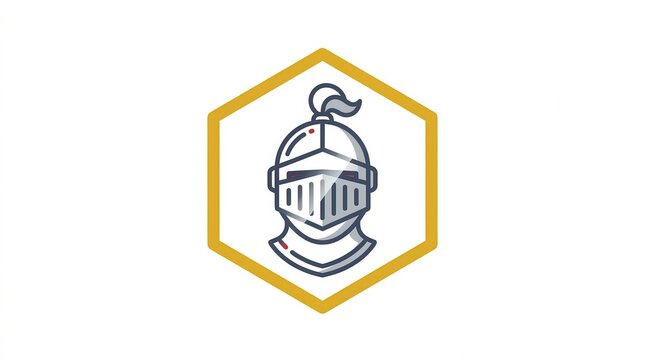 knight helmet logo, protective gear icon