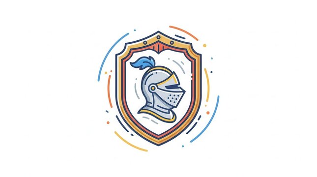 knight helmet shield logo