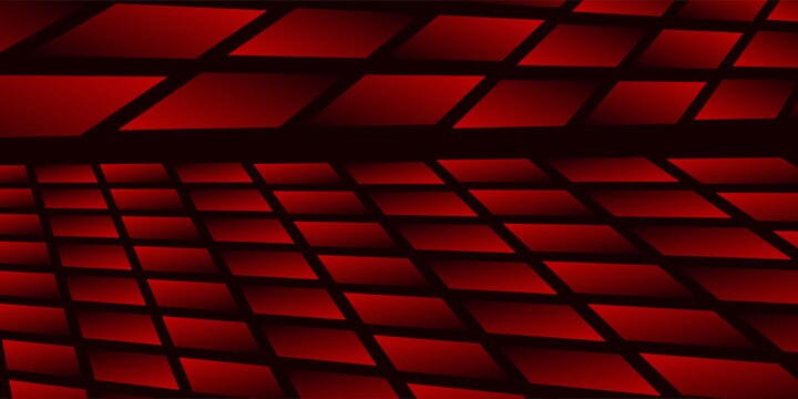 Modern abstract background in red color - geometric mosaic of rectangles with soft shadows - 3D-illustration