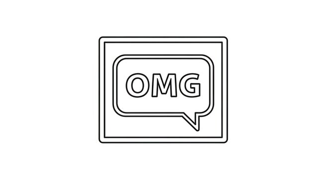 omg speech bubble icon