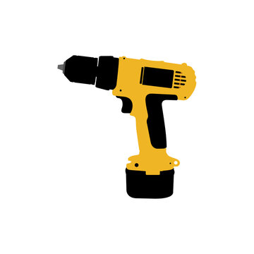 electric drill isolated on white