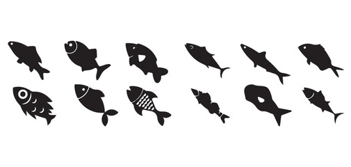 Fototapeta premium Flying Bat Silhouette Collection Black Halloween Vector Icons vector illustrator eps10