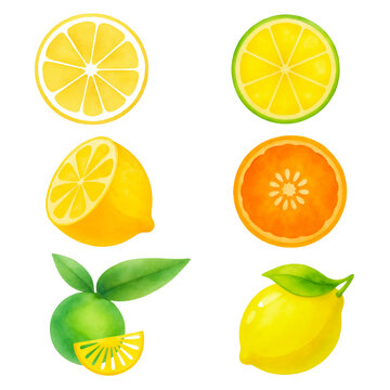 set of citrus fruits sunkist