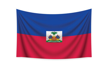 Fototapeta premium Flag of Haiti Waving in the Wind