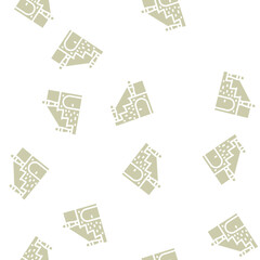 Obraz premium staircase with wardrobe glyph vector seamless pattern. staircase with wardrobe signthin illustration