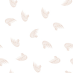 Fototapeta premium wing with feather glyph vector seamless pattern. wing with feather thin illustration