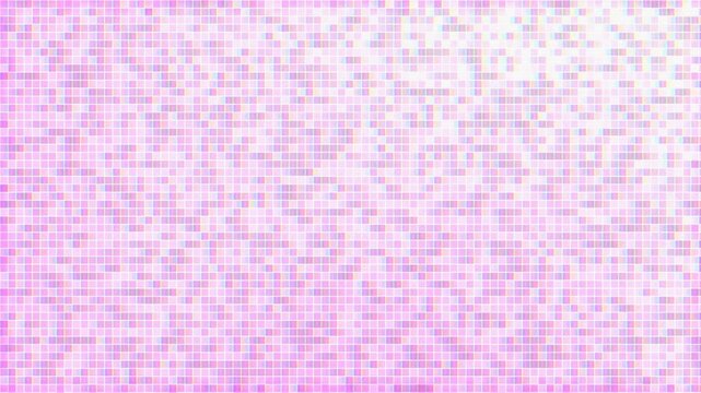 Pink and purple pixel grid mosaic with glowing square tiles creating a seamless digital technology background.