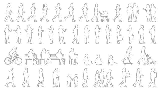 Artistic series of detailed anatomical human figure illustrations showcasing diverse physical postures and body movements for medical study and artistic reference drawing guide.