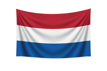 Fototapeta premium Netherlands Flag Waving in Gentle Breeze