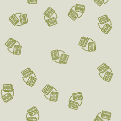 Fototapeta premium document sharing hybrid work line seamless pattern document sharing hybrid work thin line illustration